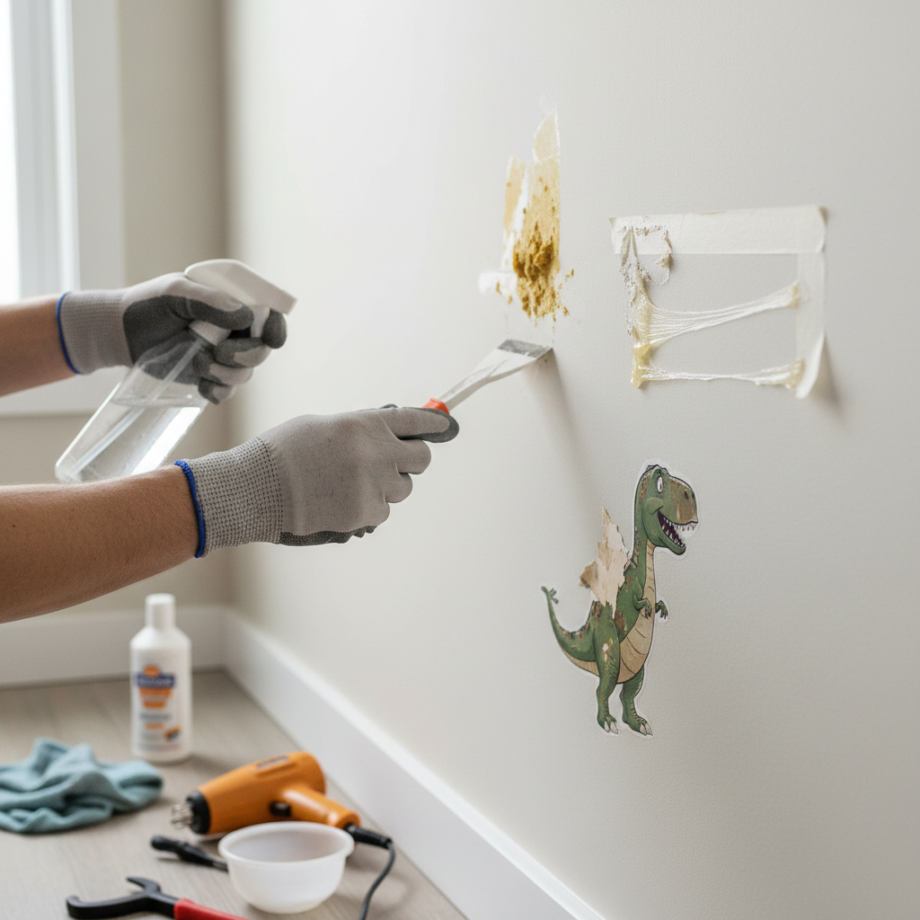 How to Safely Remove Old Adhesive from Walls Without Damage