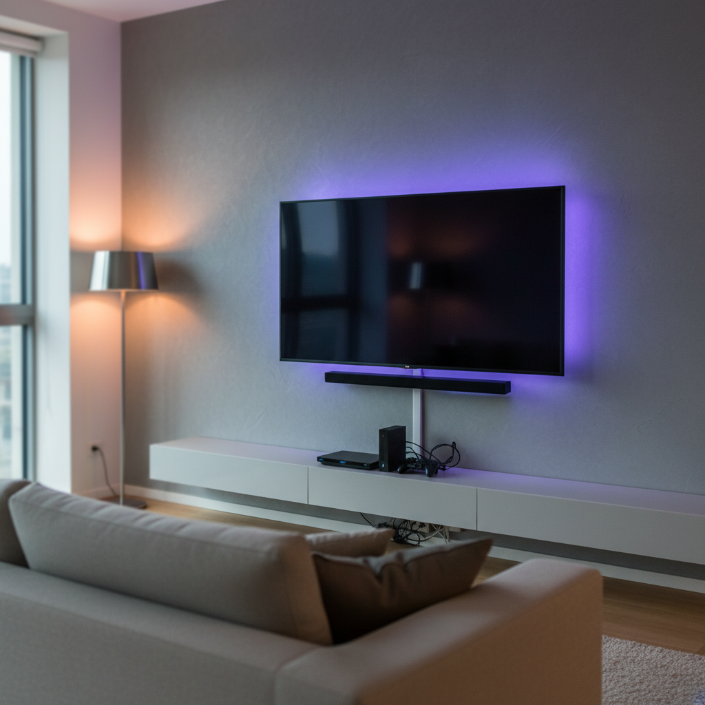 Elevate Your Entertainment: How to Install LED Strips Behind a Floating TV